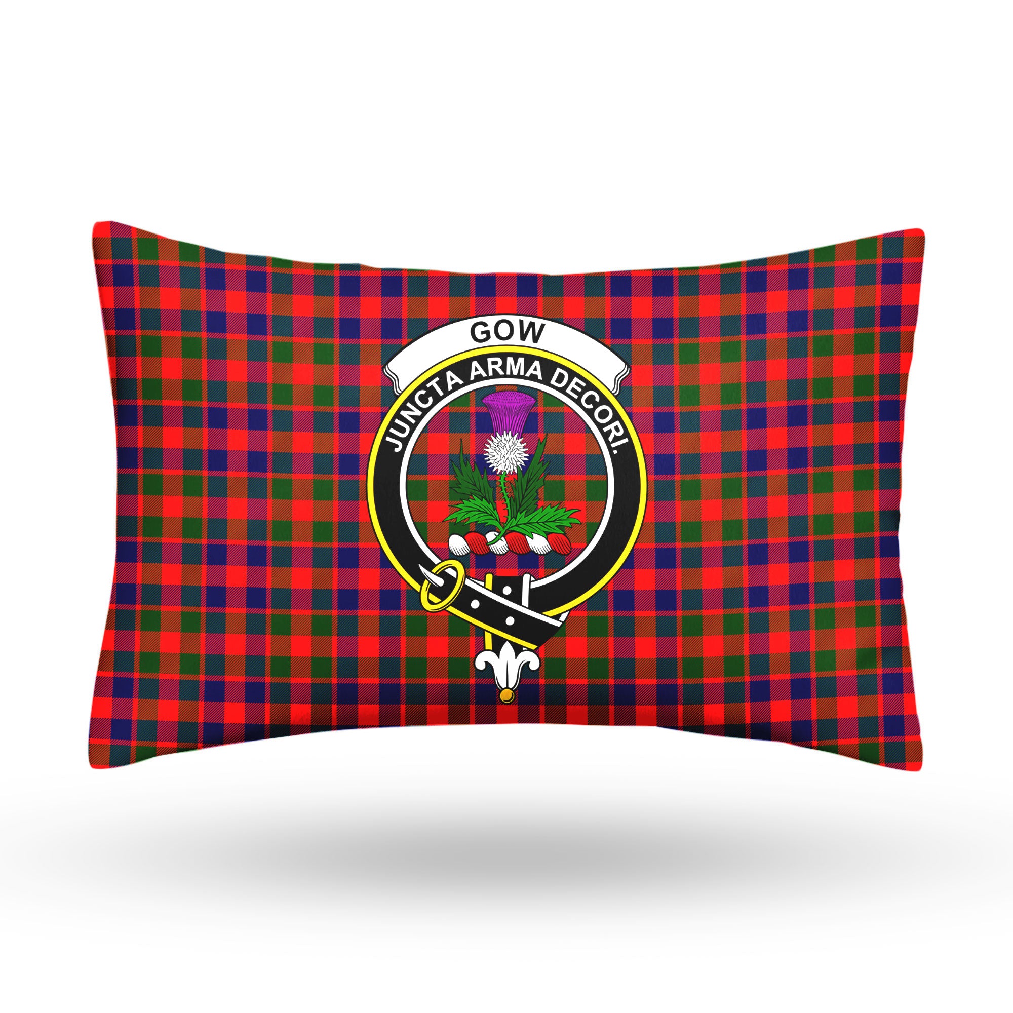 Gow (of Skeoch) Tartan Crest Pillow Cover