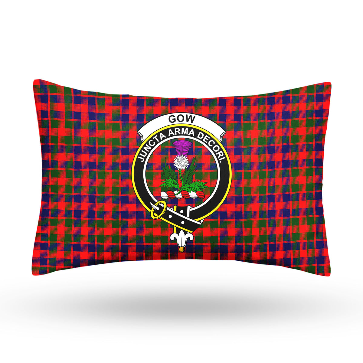 Gow (of Skeoch) Tartan Crest Pillow Cover