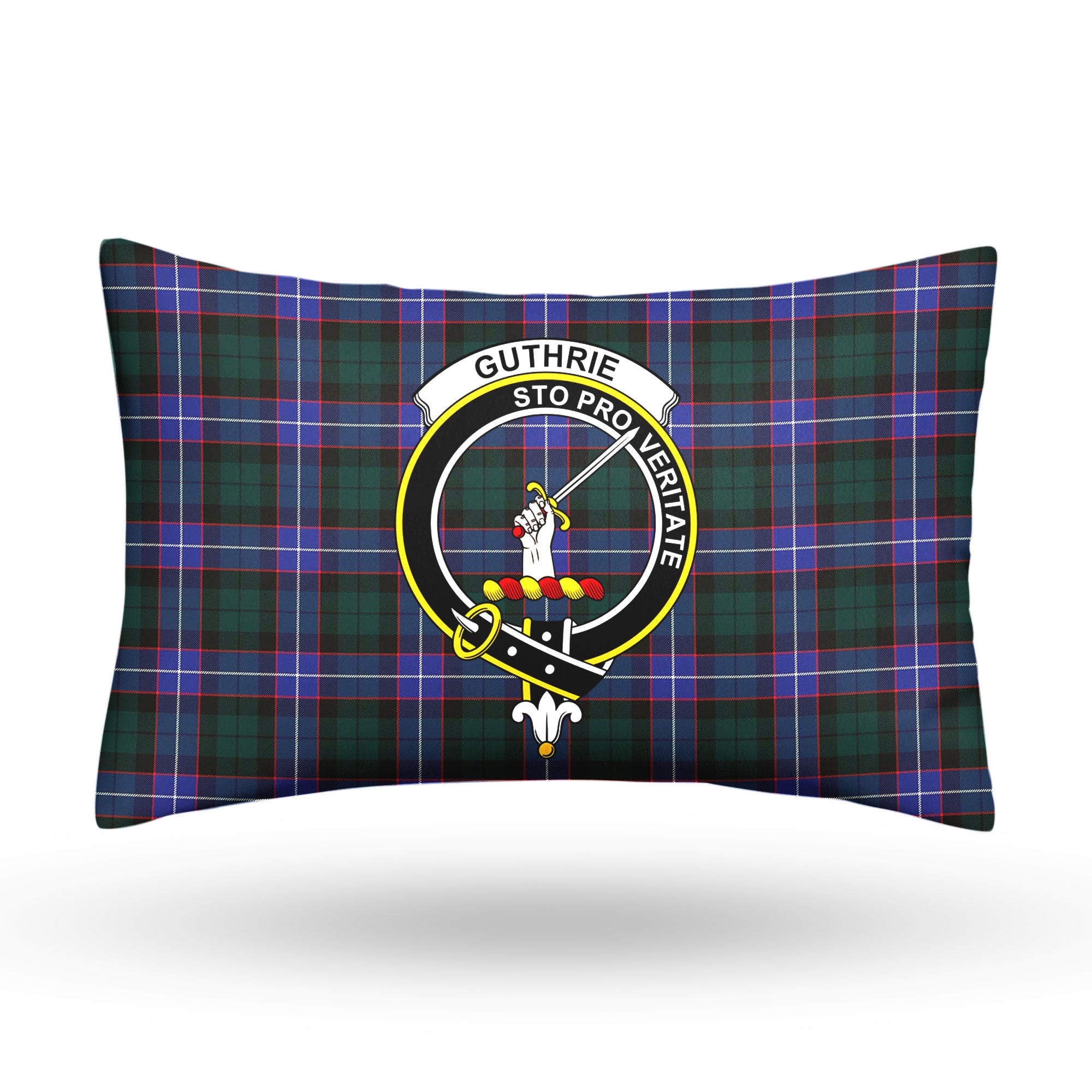 Guthrie Modern Tartan Crest Pillow Cover