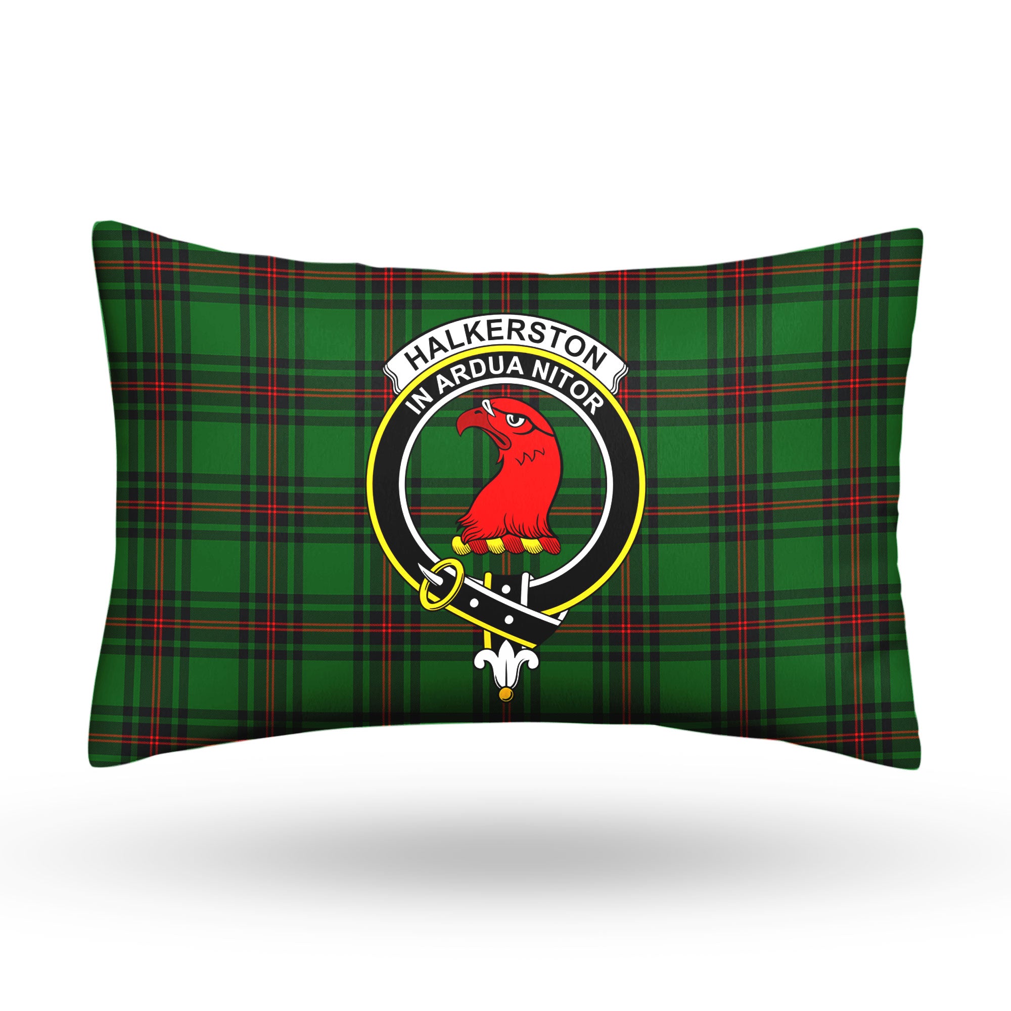 Halkerston Tartan Crest Pillow Cover