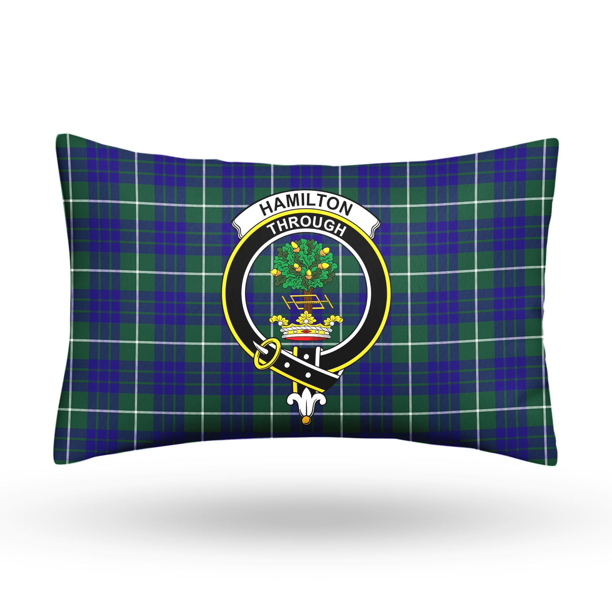 Hamilton Hunting Modern Tartan Crest Pillow Cover