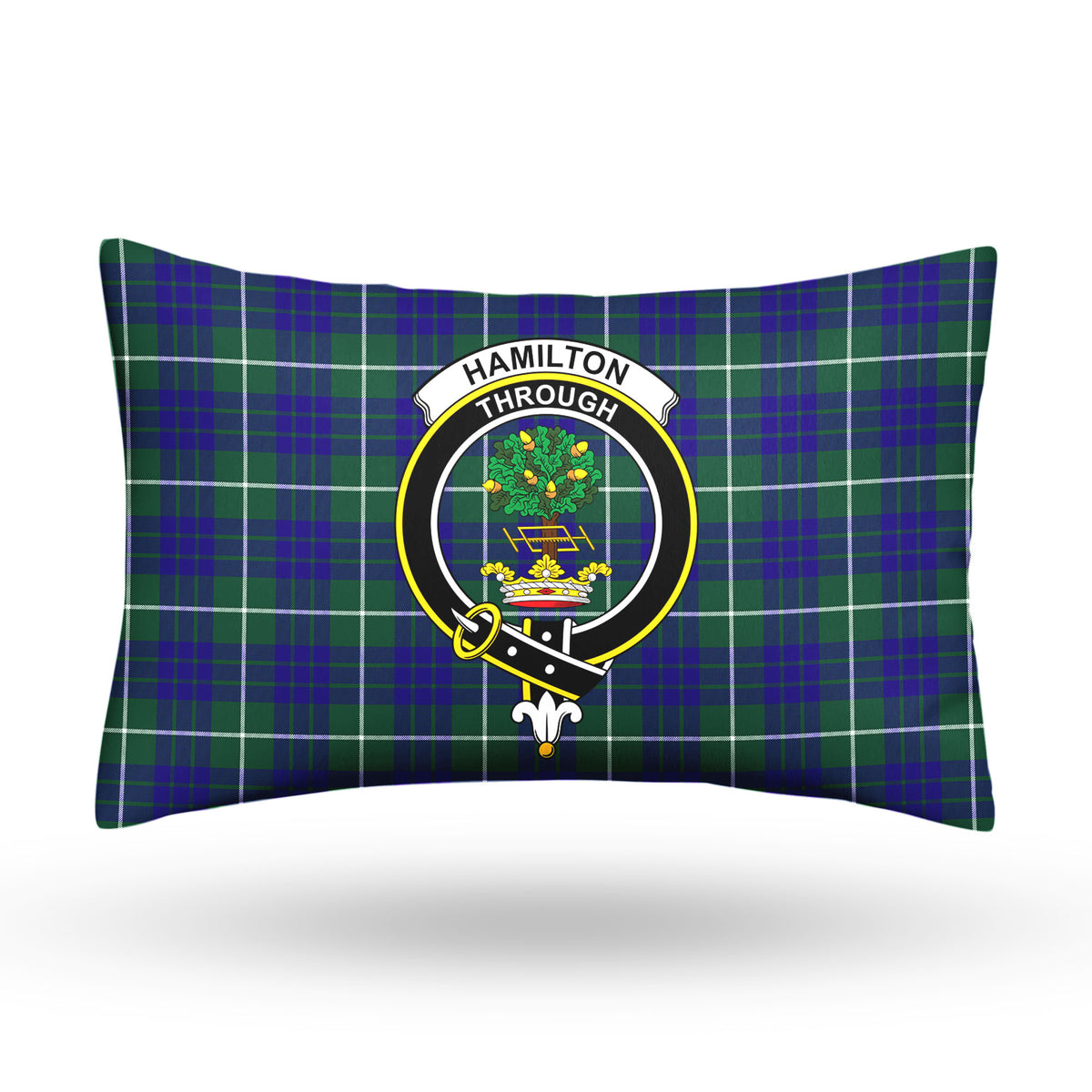 Hamilton Hunting Modern Tartan Crest Pillow Cover