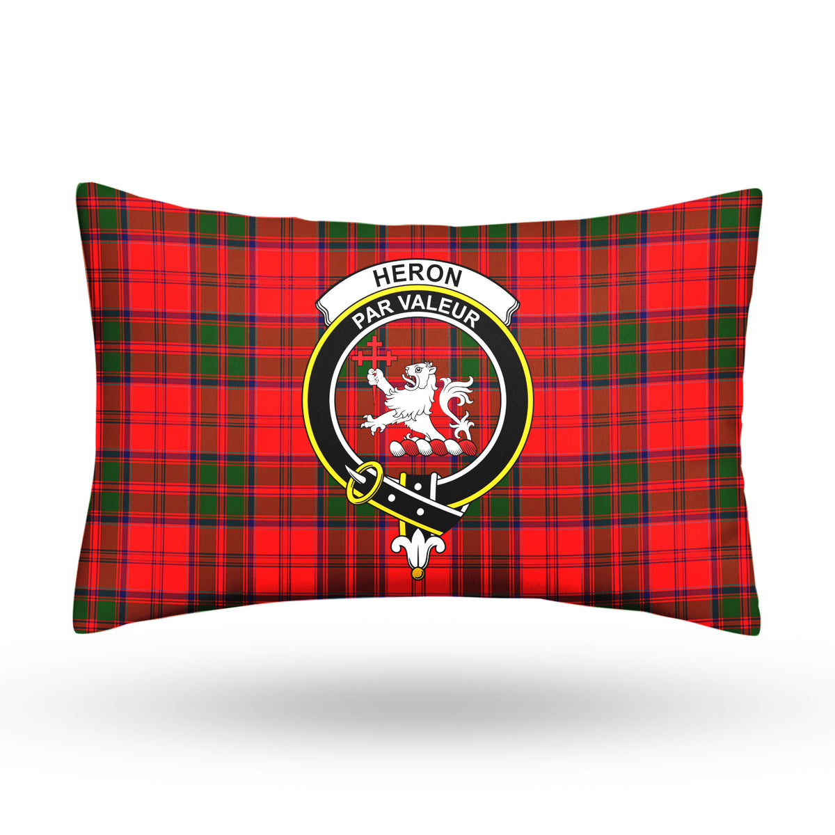 Heron Tartan Crest Pillow Cover