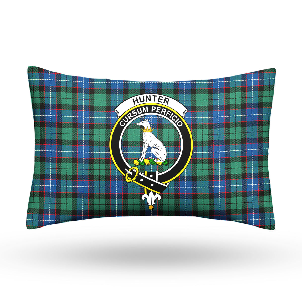 Hunter Ancient Tartan Crest Pillow Cover