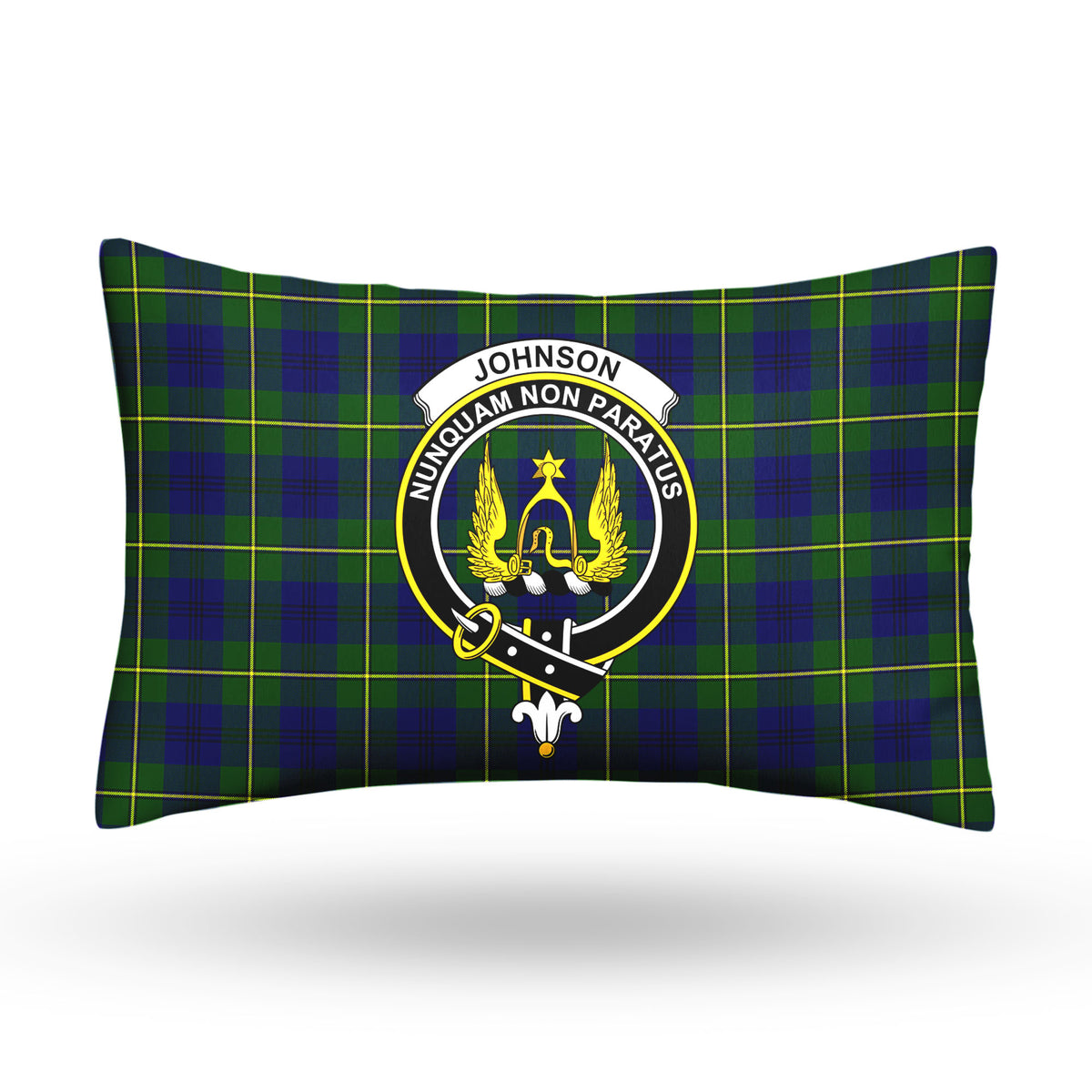 Johnson Modern Tartan Crest Pillow Cover