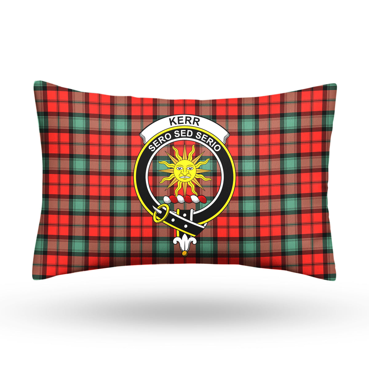 Kerr Ancient Tartan Crest Pillow Cover