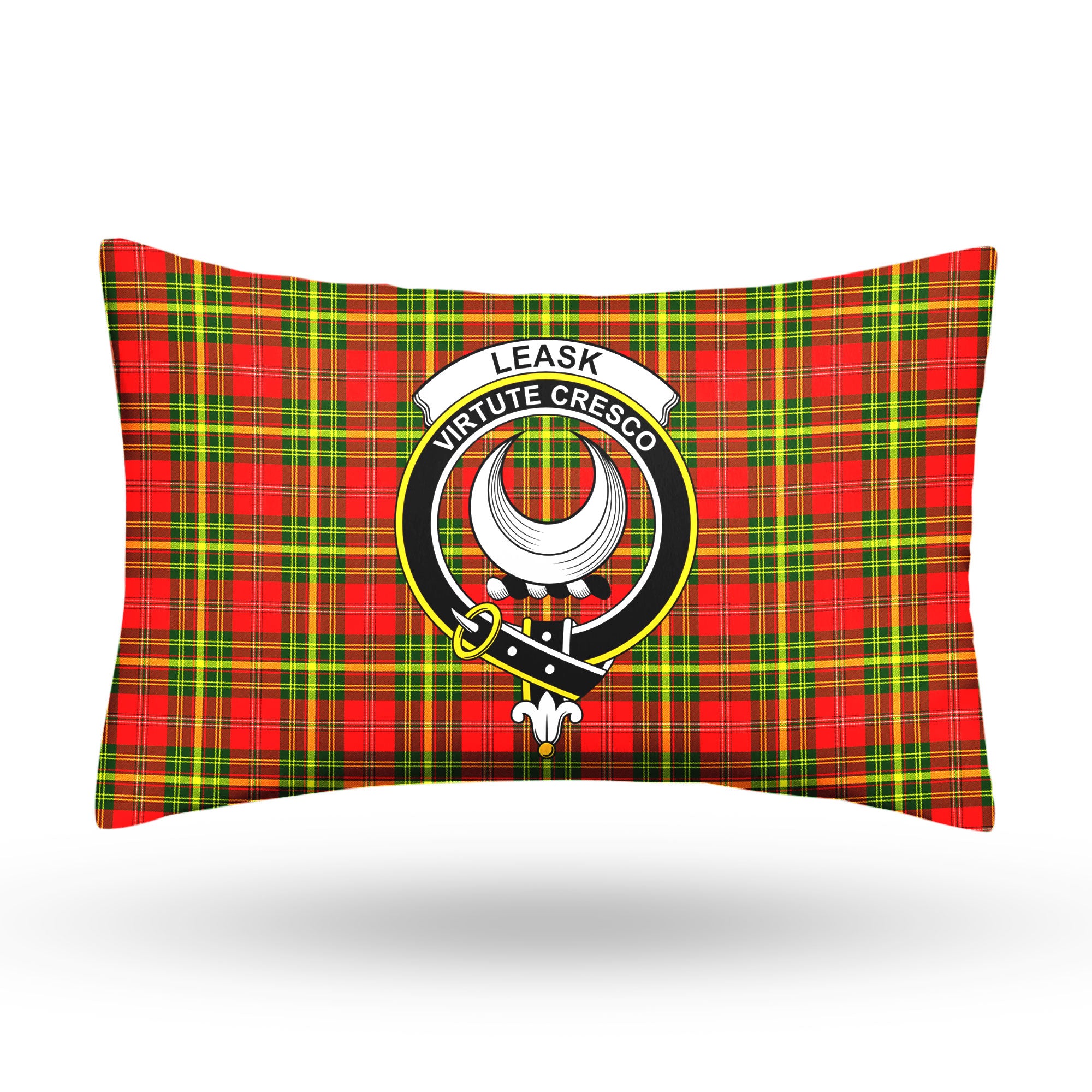 Leask Tartan Crest Pillow Cover