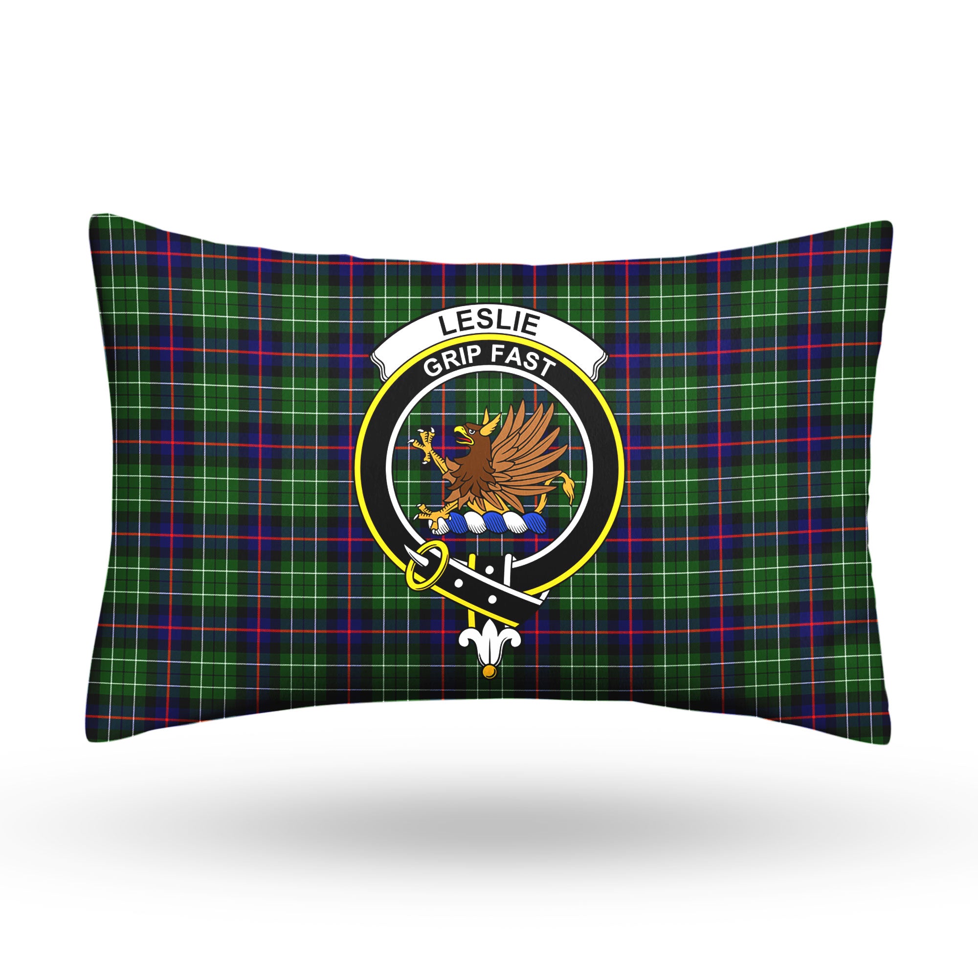 Leslie Hunting Tartan Crest Pillow Cover