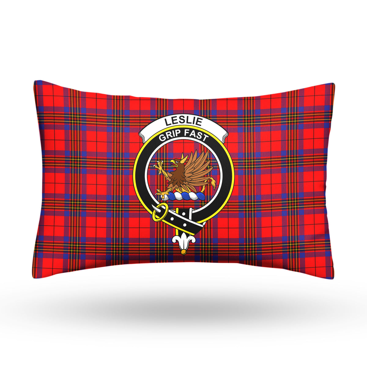 Leslie Modern Tartan Crest Pillow Cover