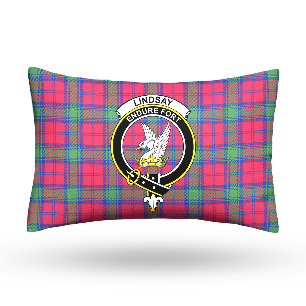 Lindsay Ancient Tartan Crest Pillow Cover