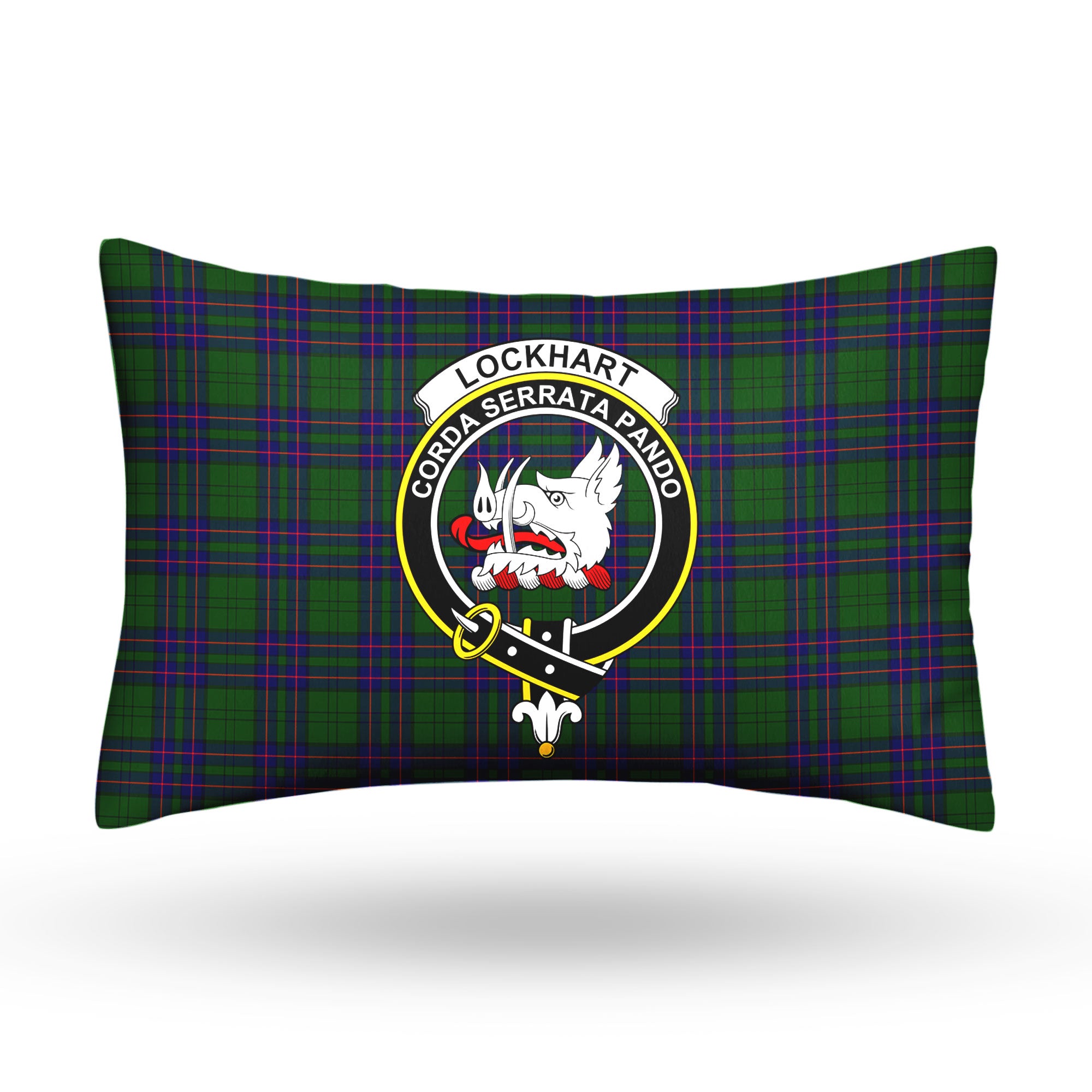 Lockhart Modern Tartan Crest Pillow Cover