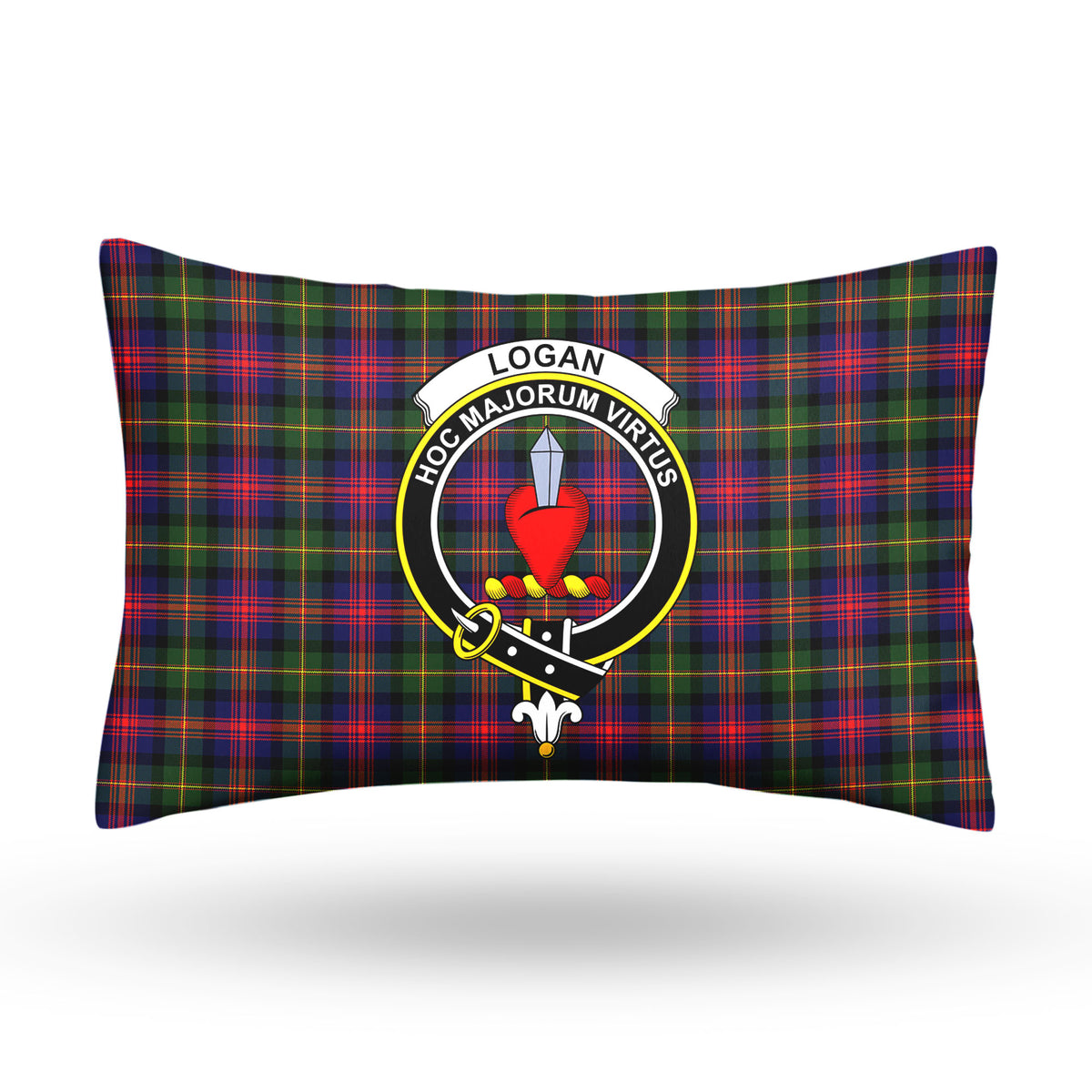 Logan Modern Tartan Crest Pillow Cover