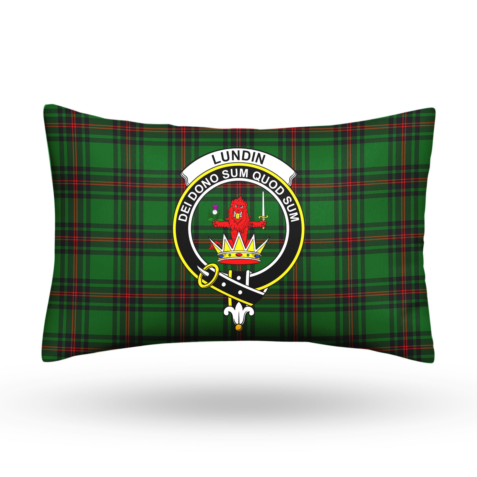 Lundin Tartan Crest Pillow Cover