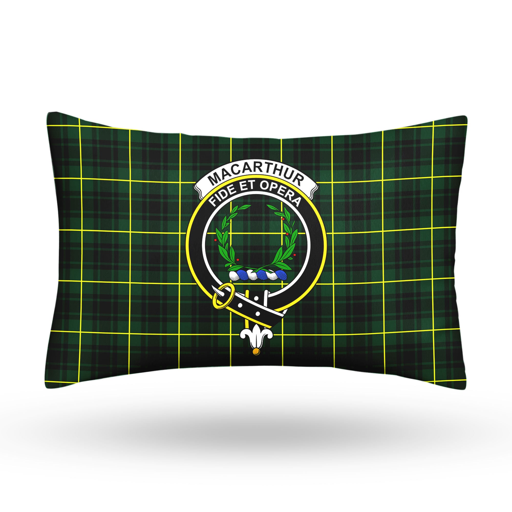 MacArthur Modern Tartan Crest Pillow Cover