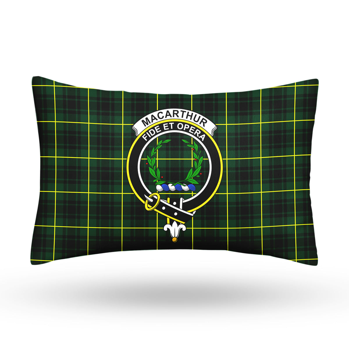 MacArthur Modern Tartan Crest Pillow Cover