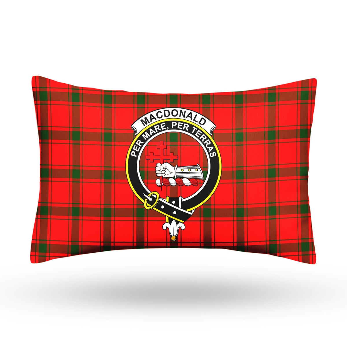 MacDonald of Sleat Tartan Crest Pillow Cover