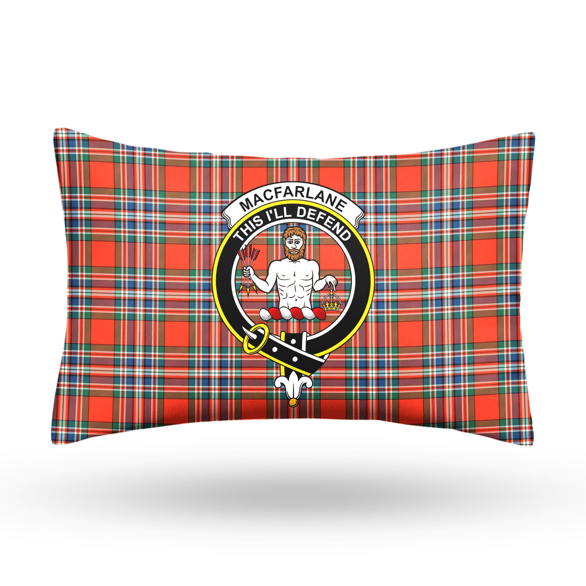 MacFarlane Ancient Tartan Crest Pillow Cover