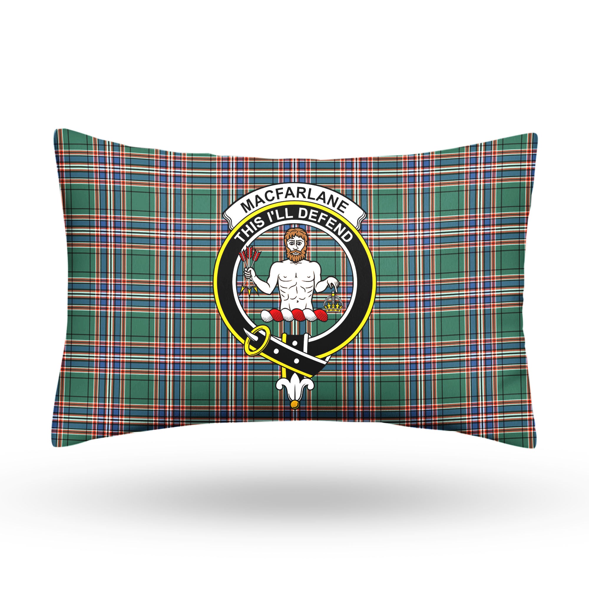 MacFarlane Hunting Ancient Tartan Crest Pillow Cover