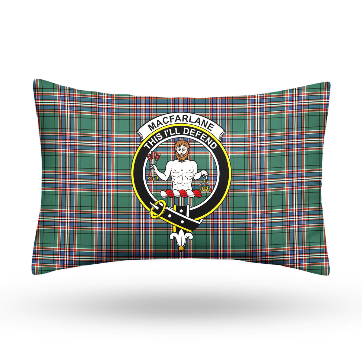 MacFarlane Hunting Ancient Tartan Crest Pillow Cover