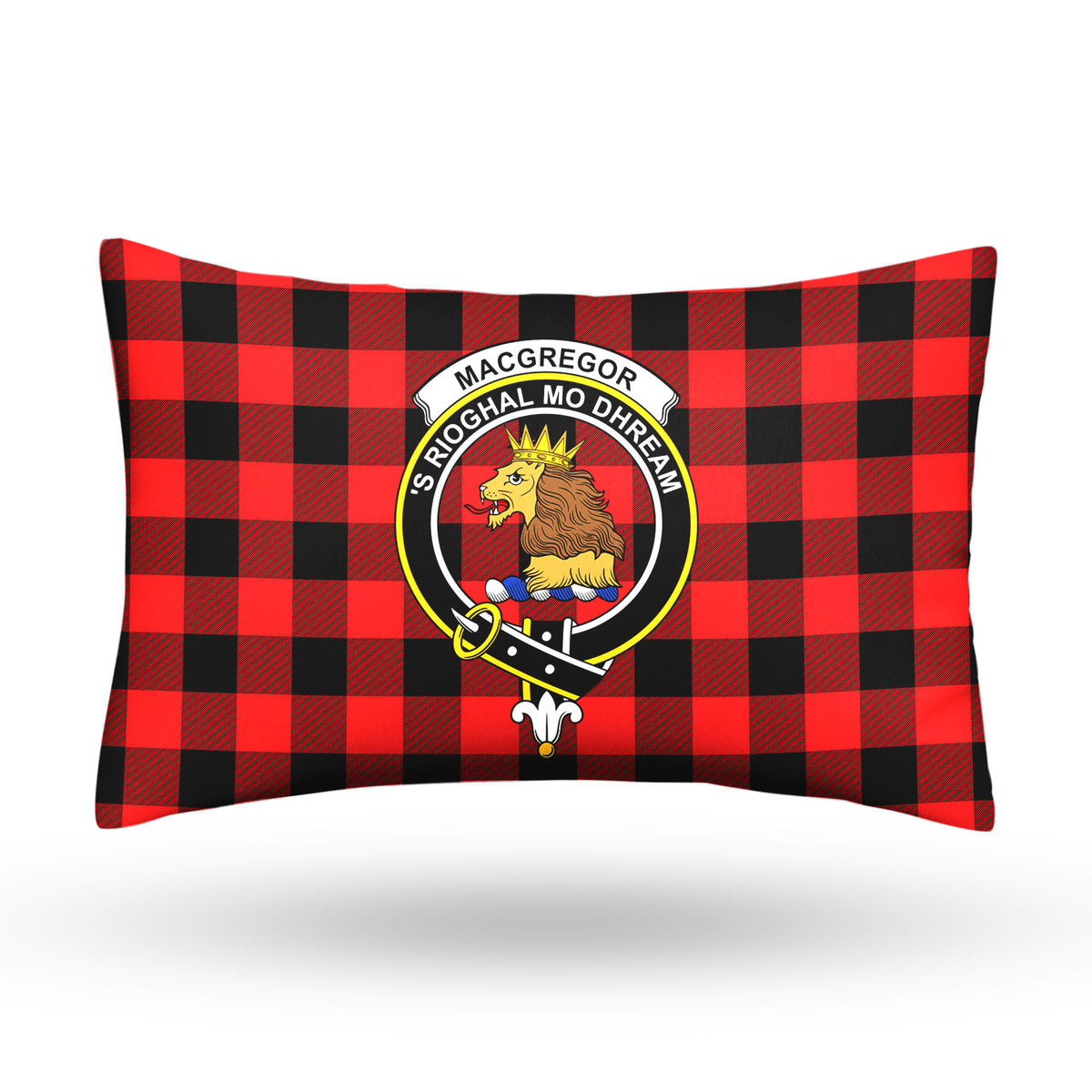 MacGregor Rob Roy Modern Tartan Crest Pillow Cover