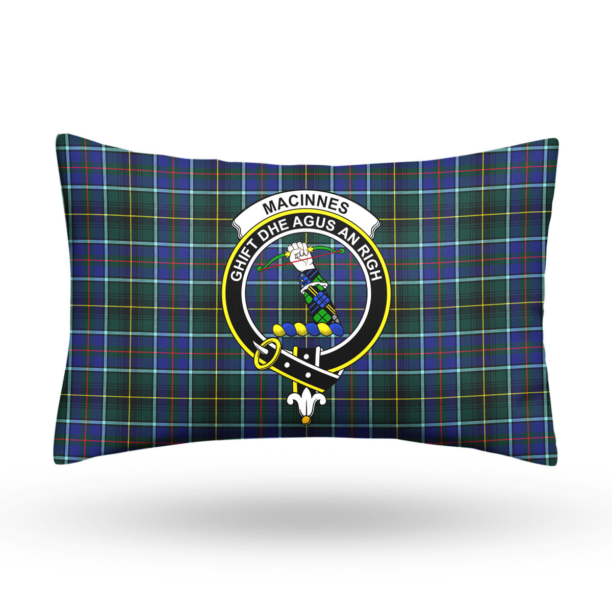 MacInnes Modern Tartan Crest Pillow Cover