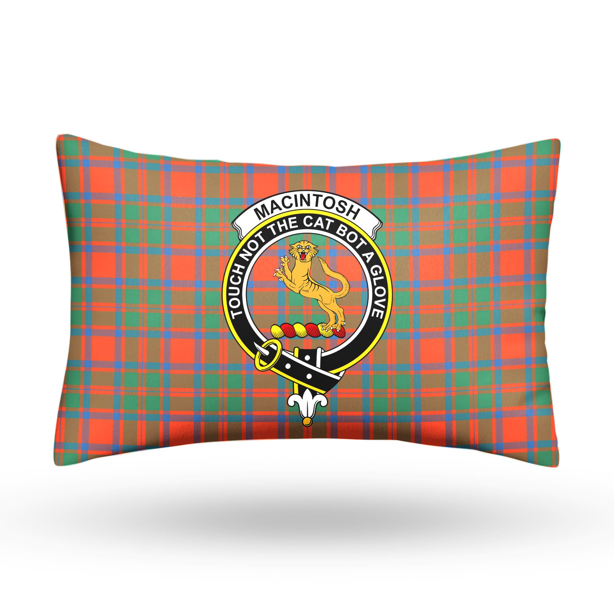 MacIntosh Ancient Tartan Crest Pillow Cover