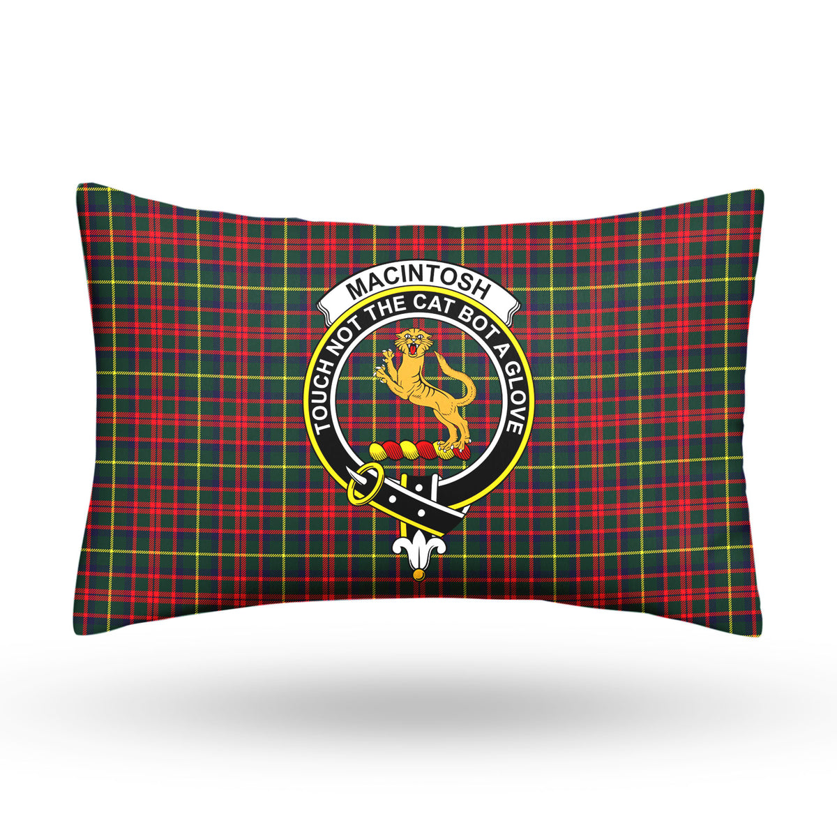 MacIntosh Hunting Modern Tartan Crest Pillow Cover