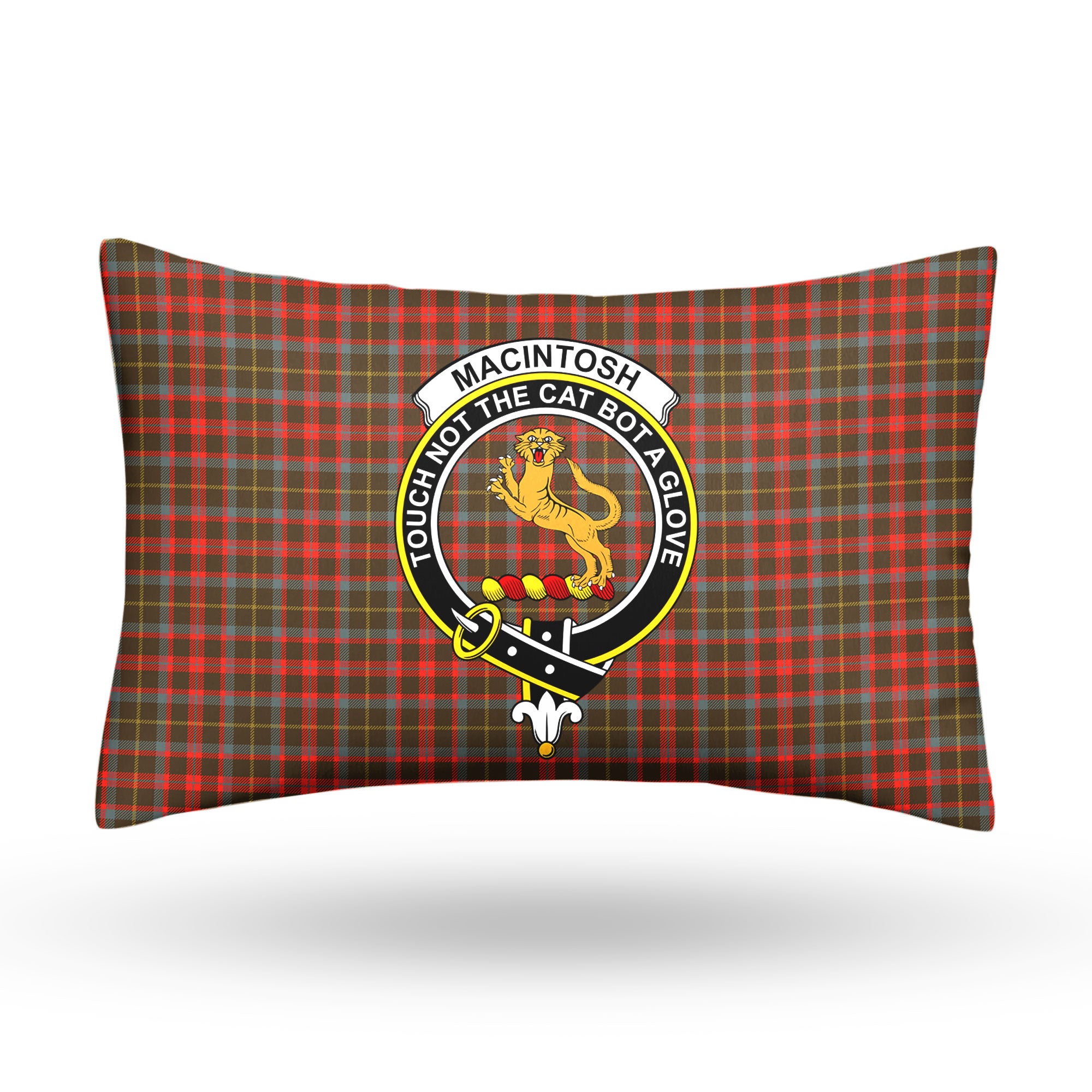 MacIntosh Hunting Weathered Tartan Crest Pillow Cover