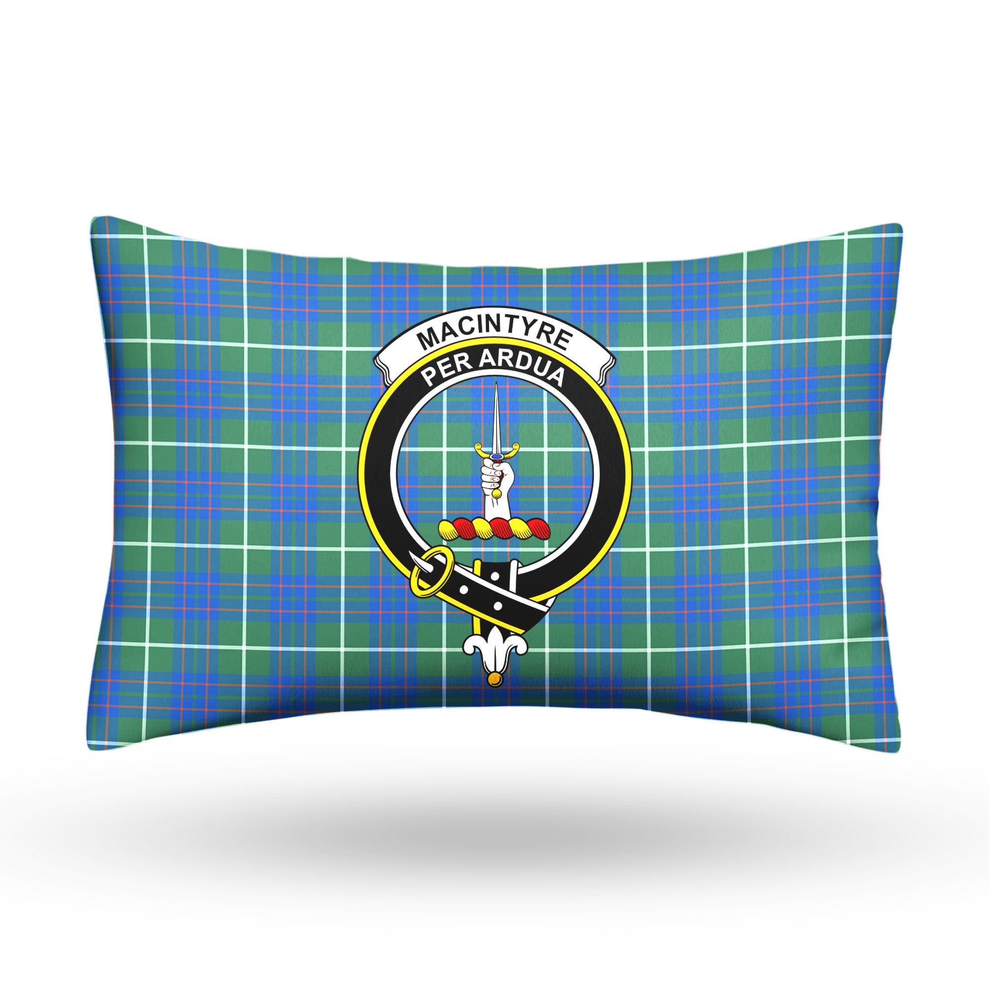 MacIntyre Hunting Ancient Tartan Crest Pillow Cover