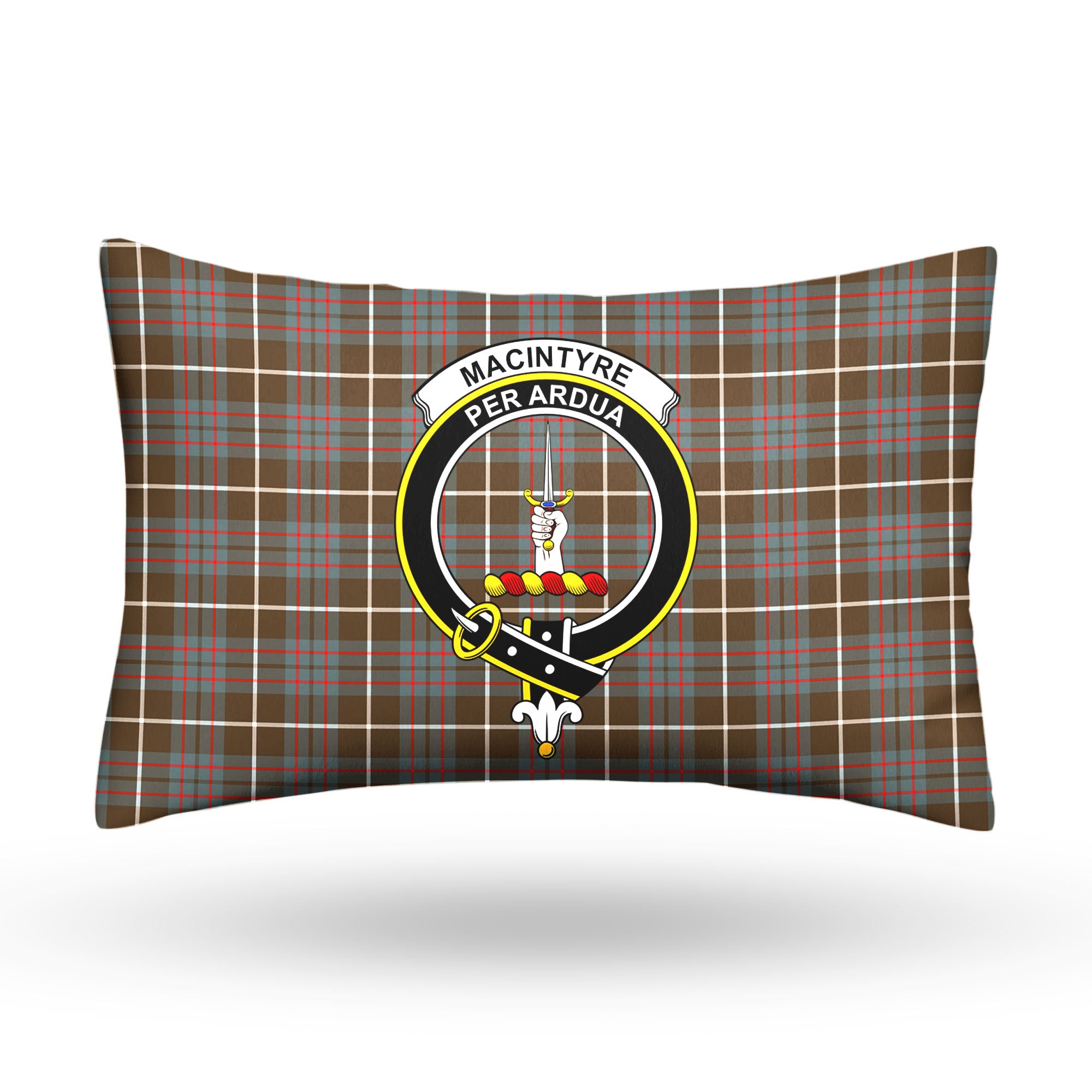 MacIntyre Hunting Weathered Tartan Crest Pillow Cover