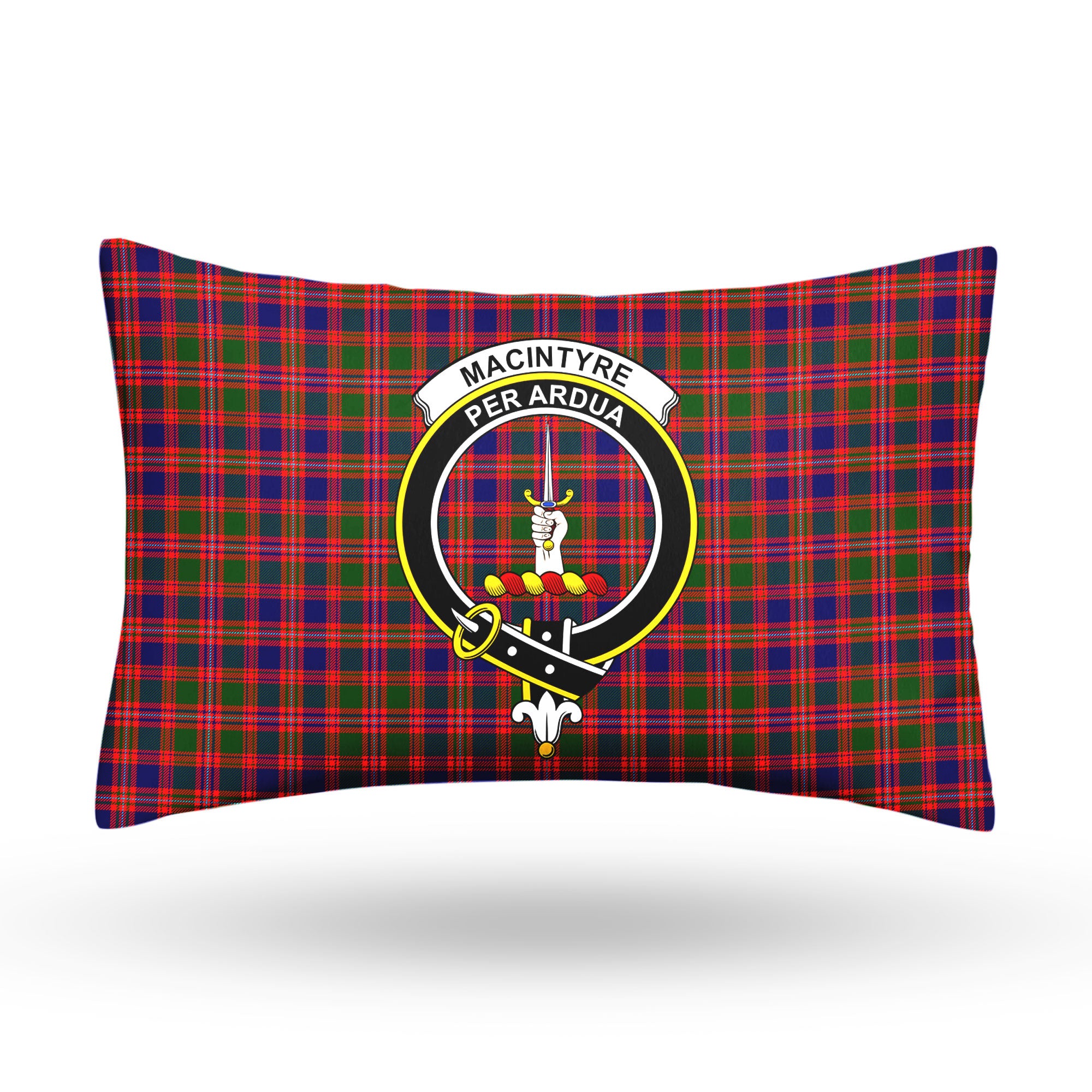 MacIntyre Modern Tartan Crest Pillow Cover