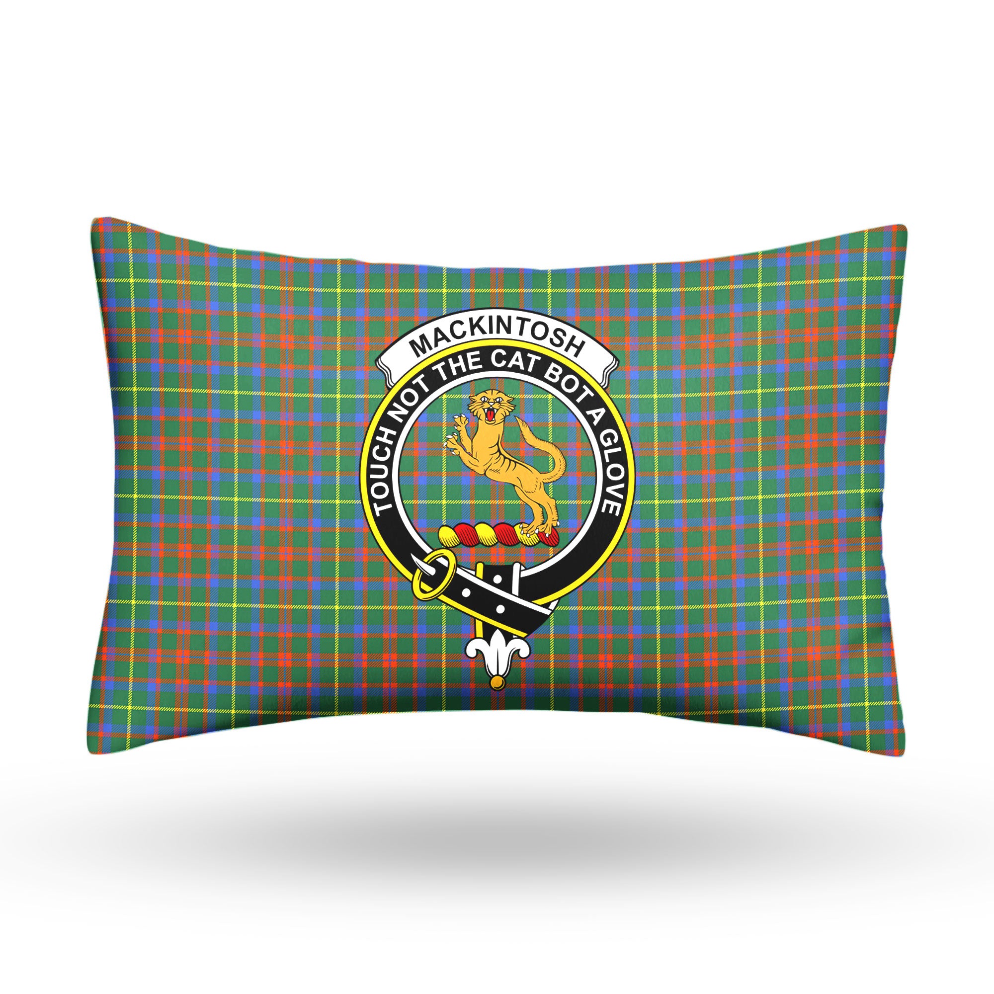 MacKintosh Hunting Ancient Tartan Crest Pillow Cover