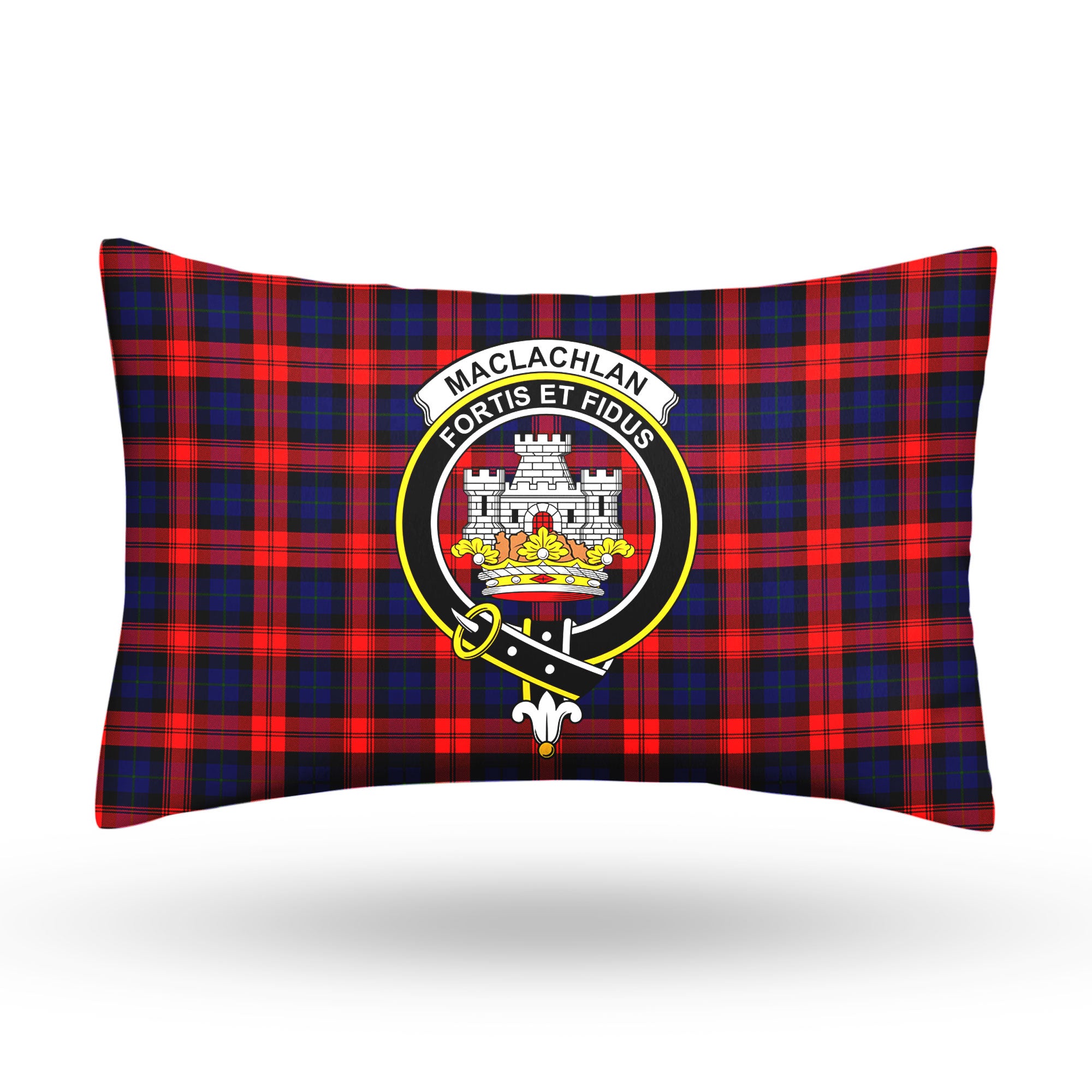 MacLachlan Modern Tartan Crest Pillow Cover