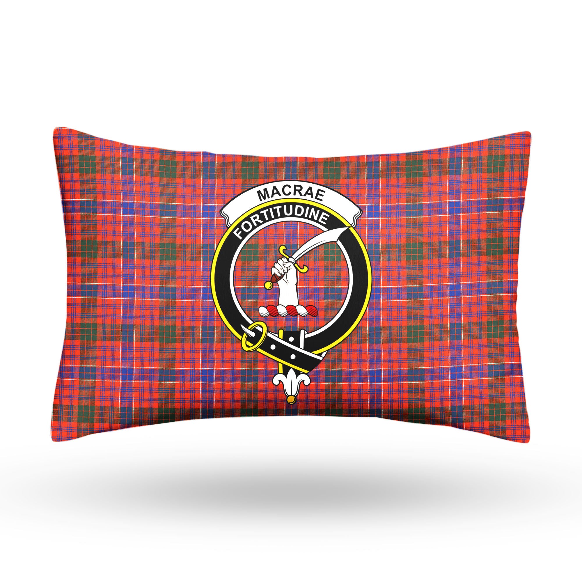 MacRae Ancient Tartan Crest Pillow Cover