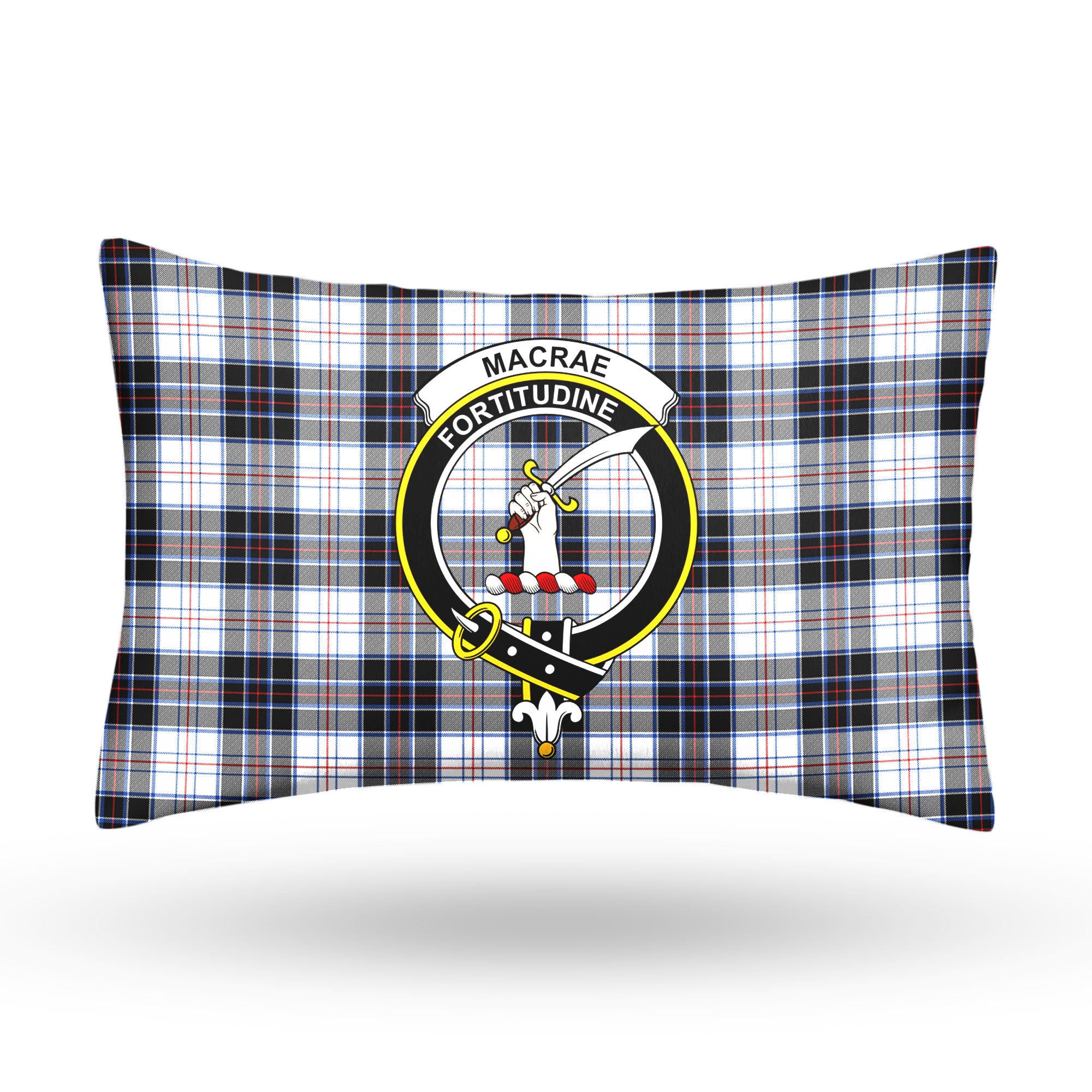 MacRae Dress Modern Tartan Crest Pillow Cover