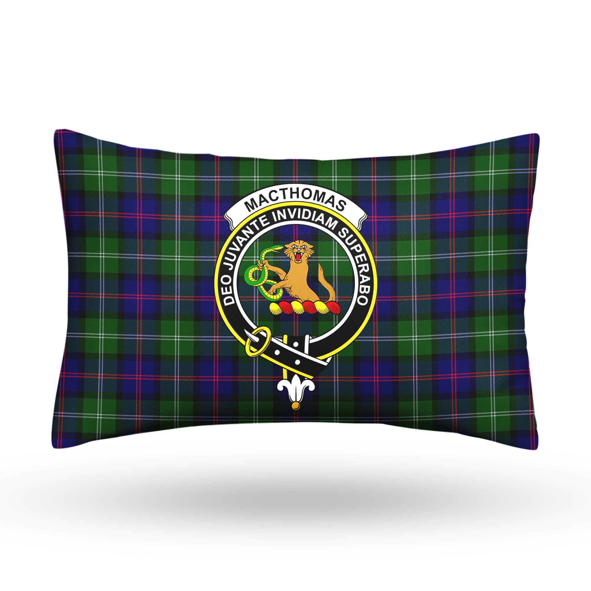 MacThomas Modern Tartan Crest Pillow Cover