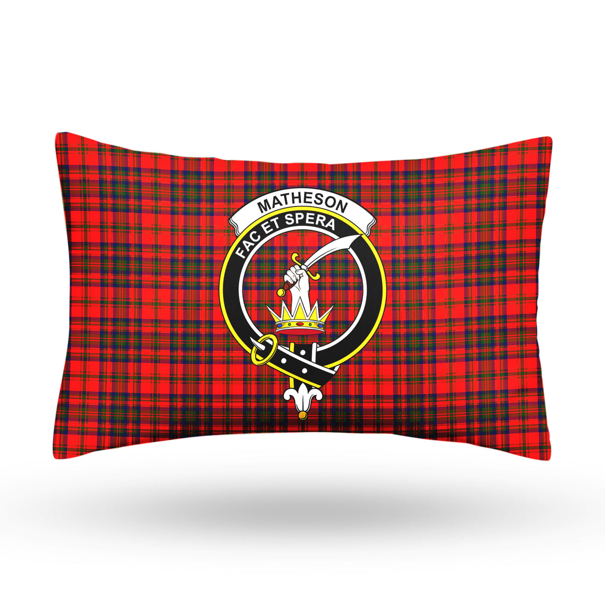 Matheson Modern Tartan Crest Pillow Cover