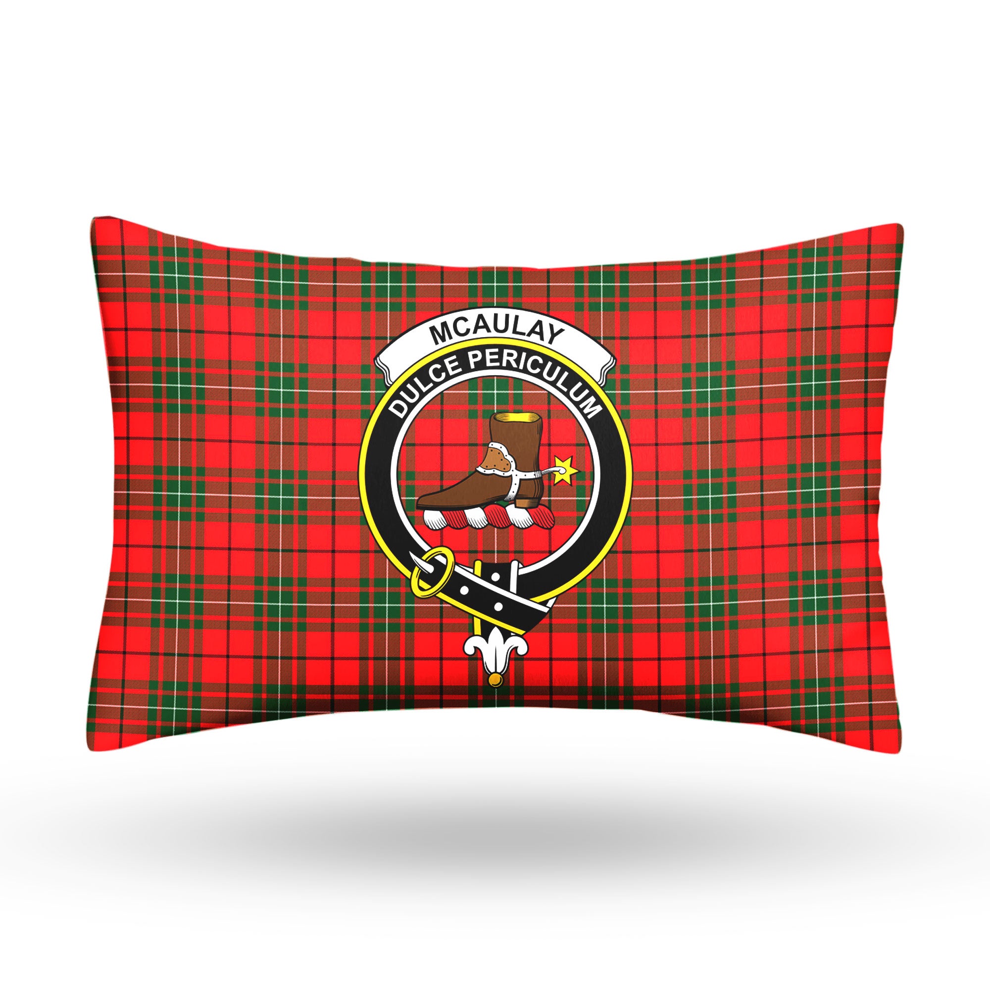 McAulay Modern Tartan Crest Pillow Cover