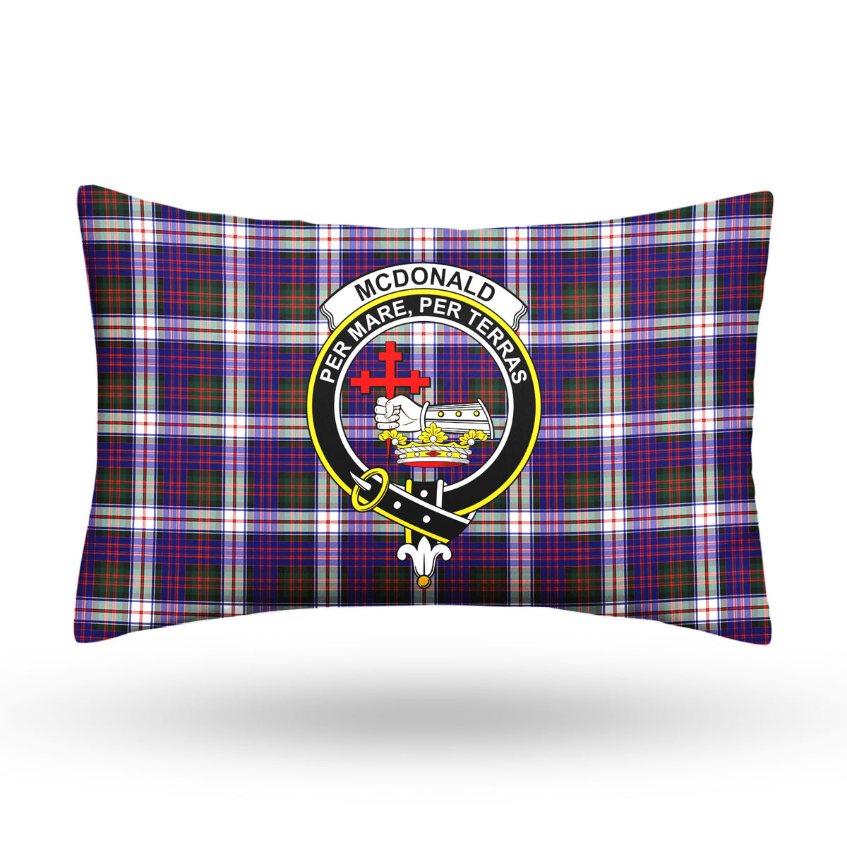 McDonald Dress Modern Tartan Crest Pillow Cover