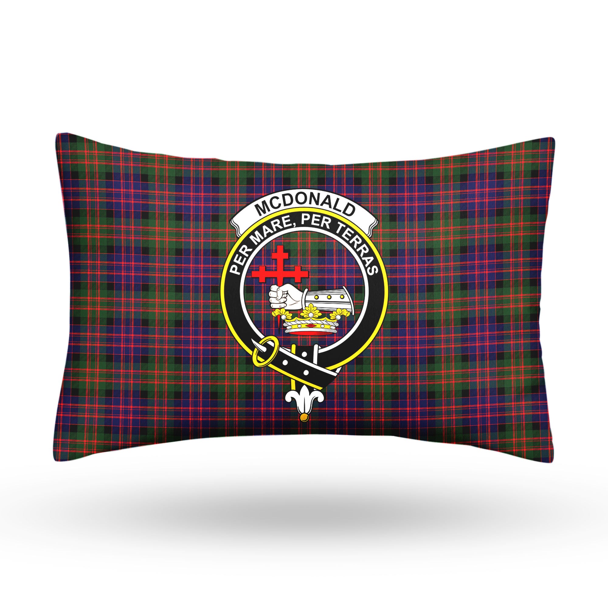 McDonald Modern Tartan Crest Pillow Cover