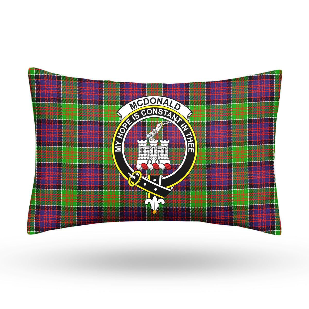 McDonald (Clan Ranald) Tartan Crest Pillow Cover