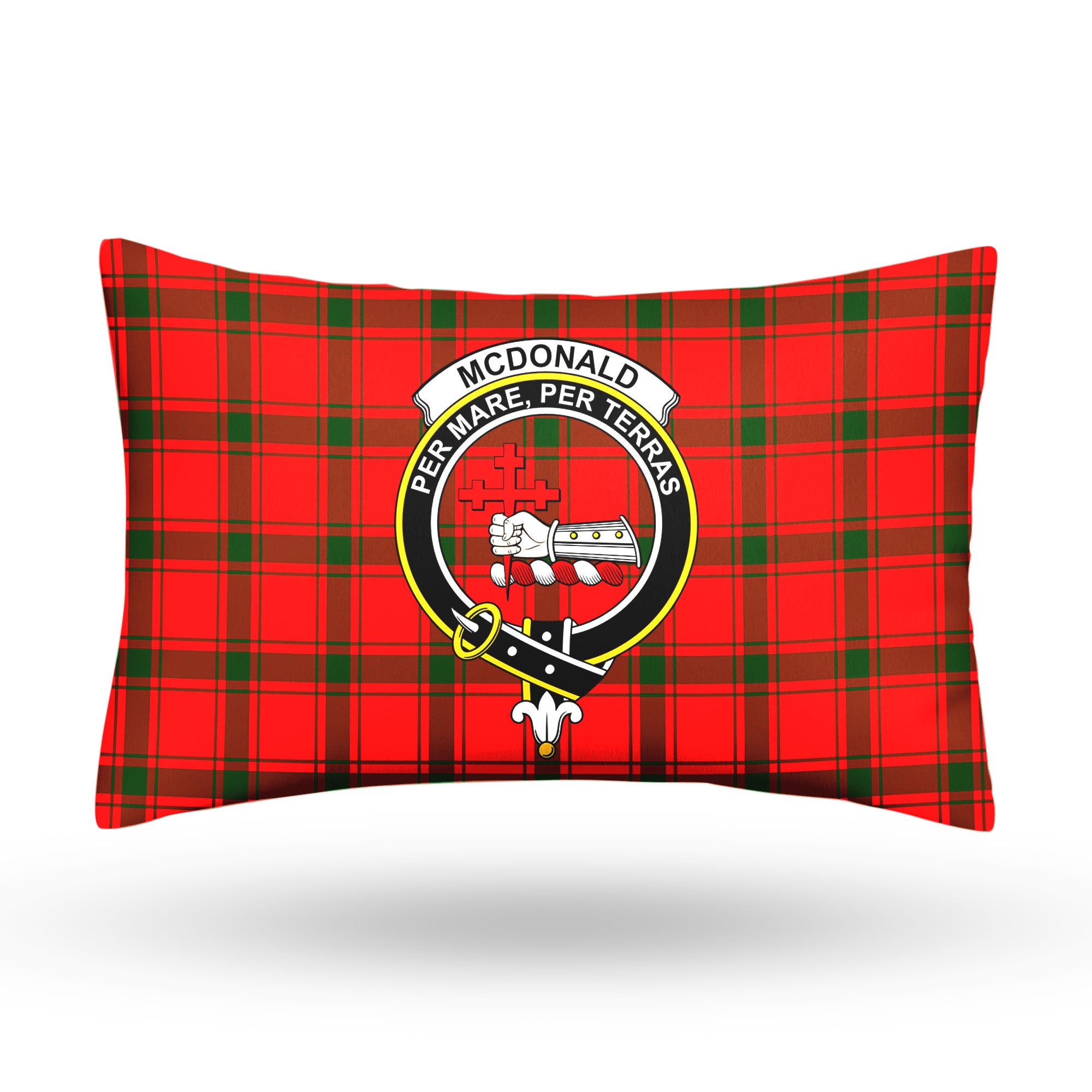 McDonald of Sleat Tartan Crest Pillow Cover