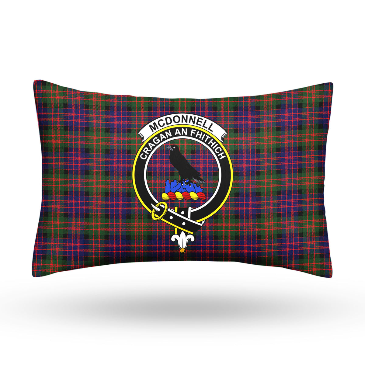 McDonnell of Glengarry Modern Tartan Crest Pillow Cover