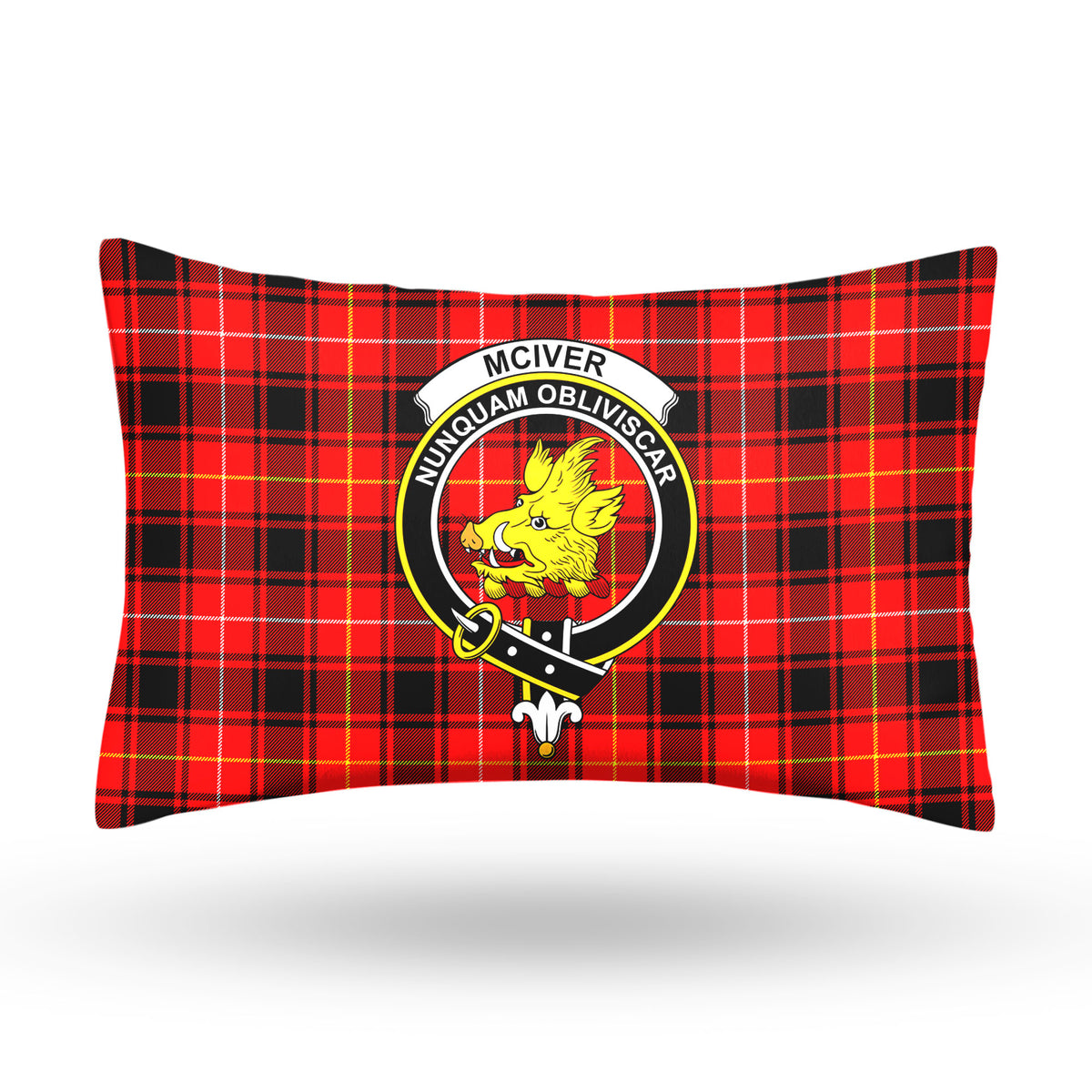 McIver Modern Tartan Crest Pillow Cover