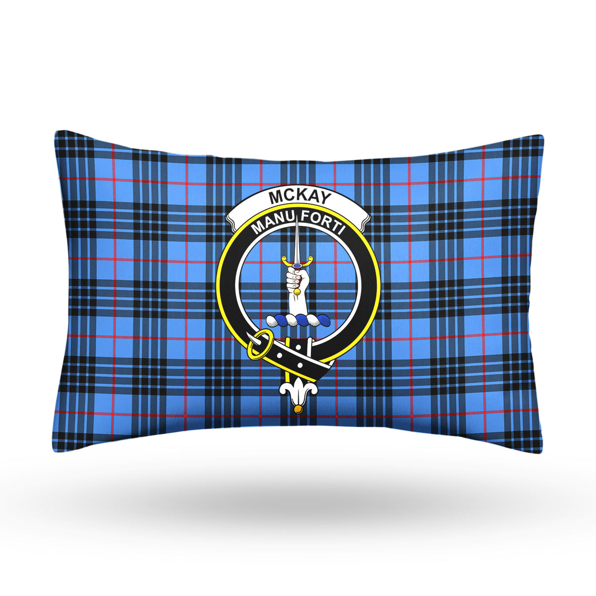 McKay Blue Tartan Crest Pillow Cover