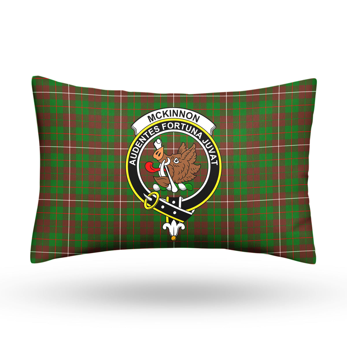 McKinnon Hunting Modern Tartan Crest Pillow Cover