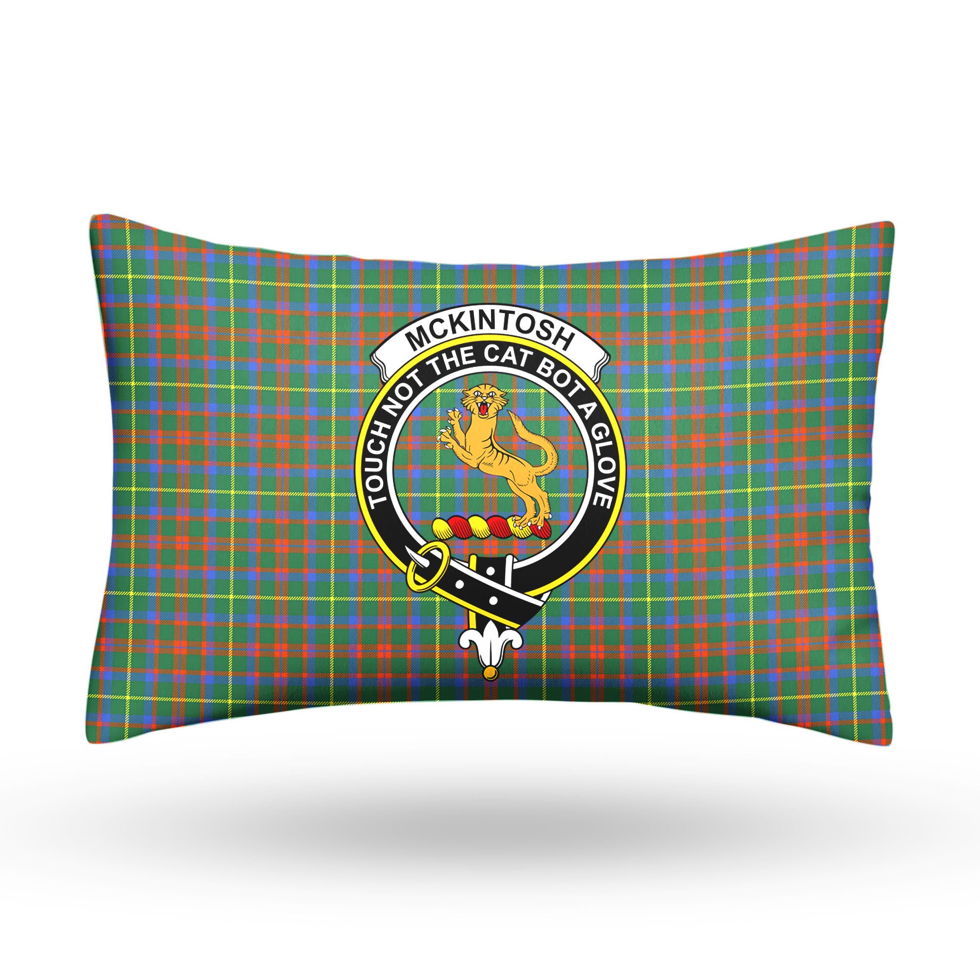 McKintosh Hunting Ancient Tartan Crest Pillow Cover