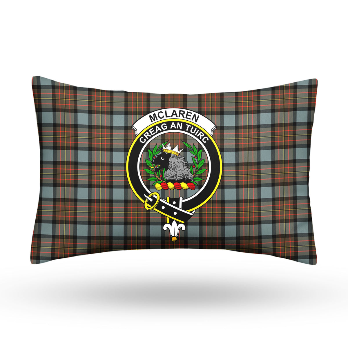 McLaren Weathered Tartan Crest Pillow Cover