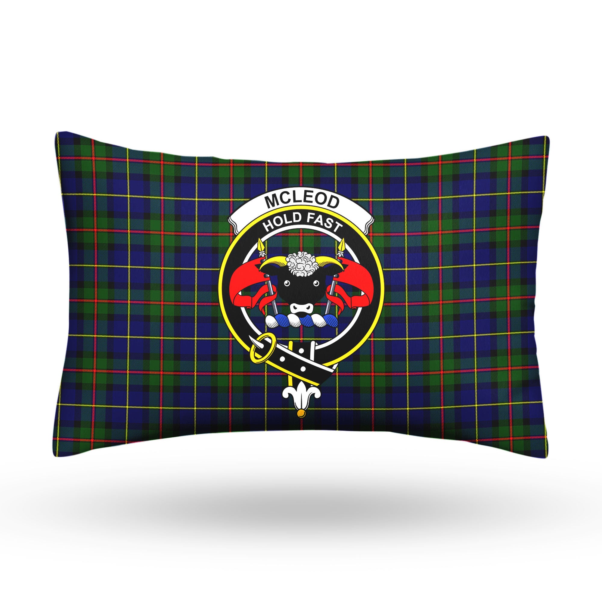 McLeod of Harris Modern Tartan Crest Pillow Cover