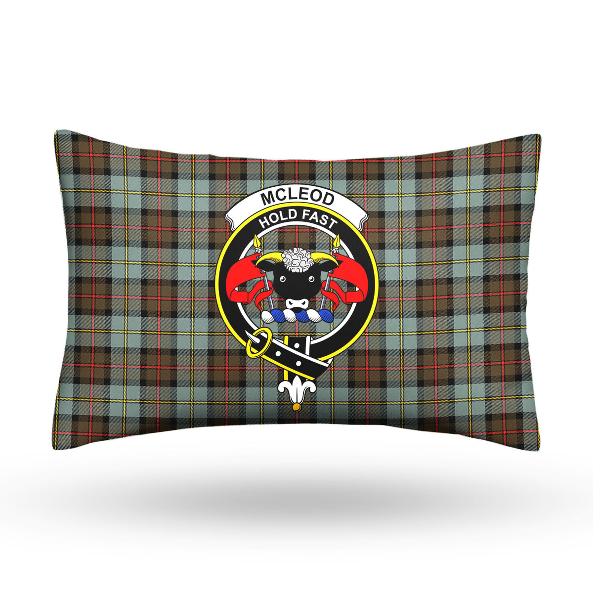 McLeod of Harris Weathered Tartan Crest Pillow Cover